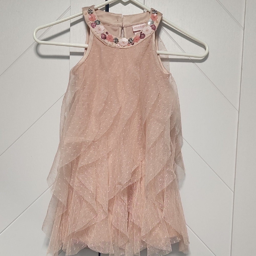 Maggie & Zoe Blush Dress with Floral Accent